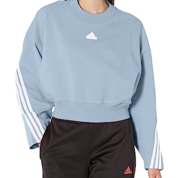 Adidas Sportswear FUTURE ICONS THREE STRIPES Sweatshirt powder blue athleisure - Picture 6 of 14